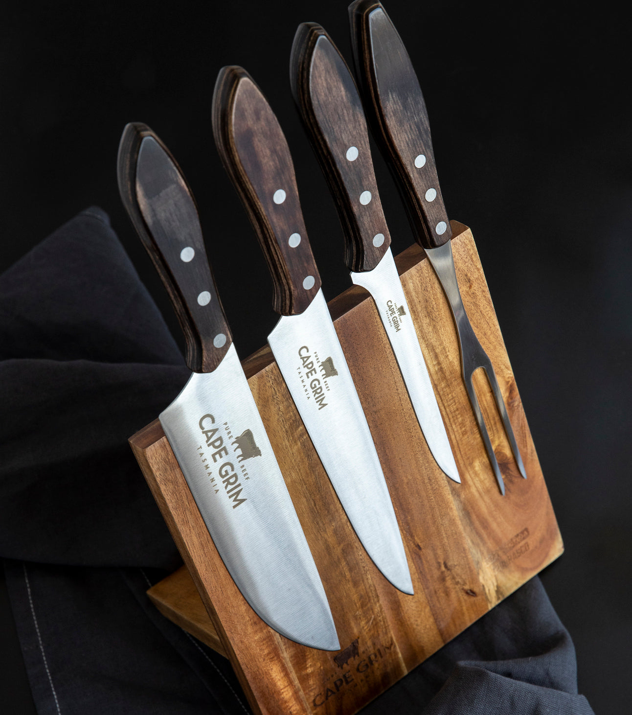 Exclusive Cape Grim Beef kitchen knives set